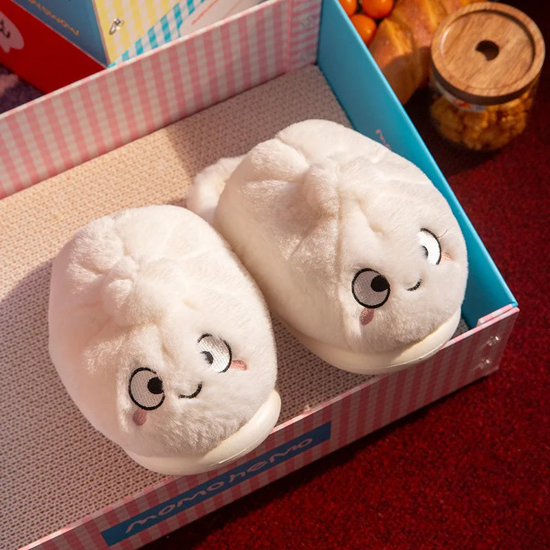 Cute French Fries Warm Fluffy Slippers for Couples